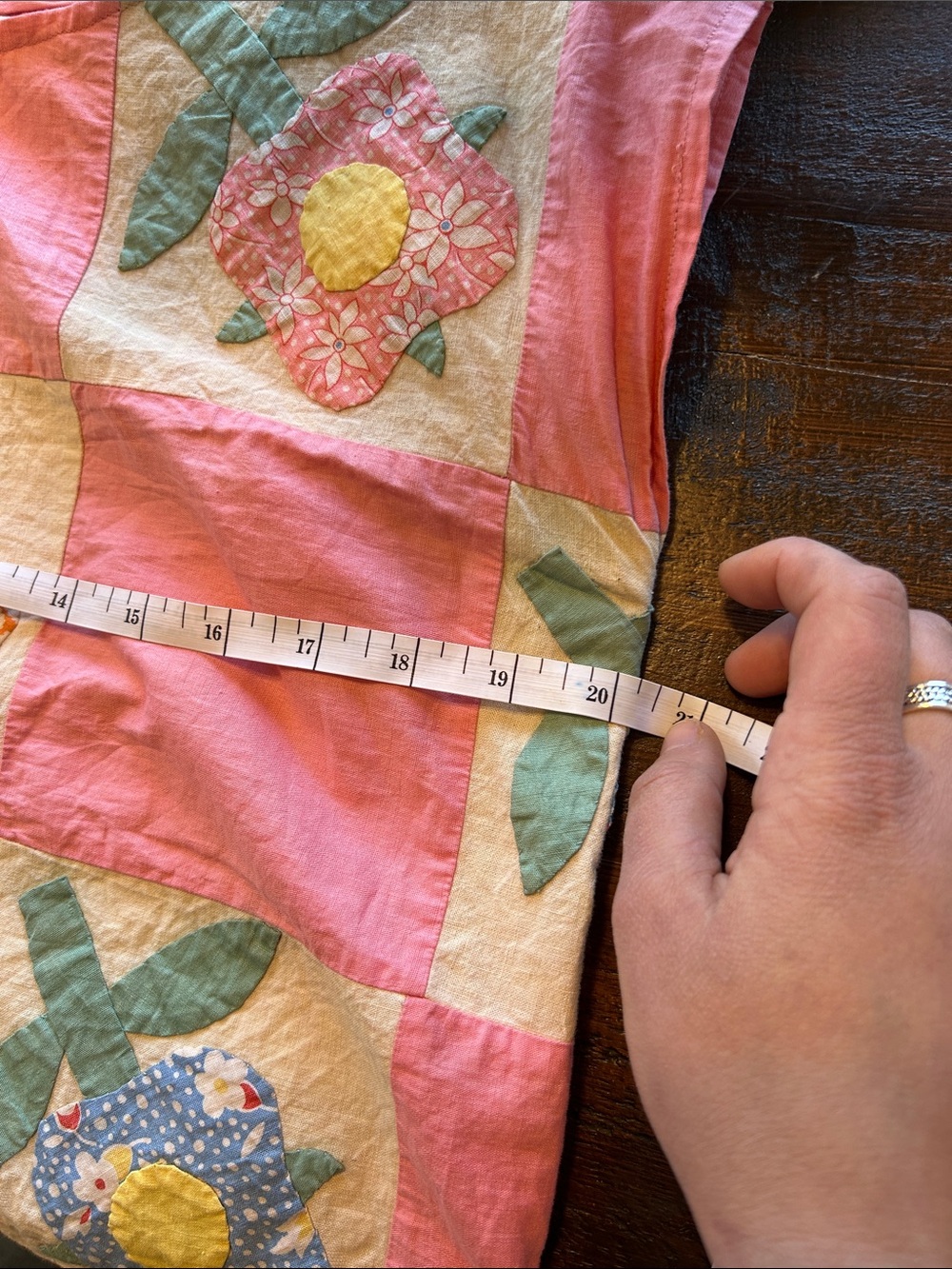 Vintage handmade patchwork crop top - Picture 3 of 4